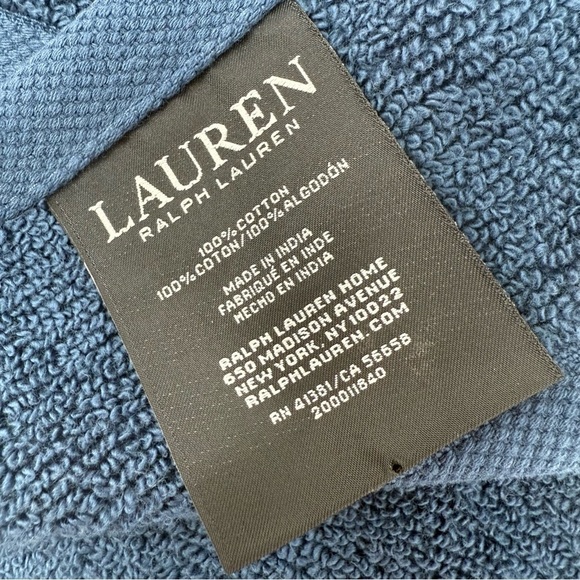 Lauren Ralph Lauren Wescott Washcloths Set of 4 Club Navy NWT - Picture 6 of 6